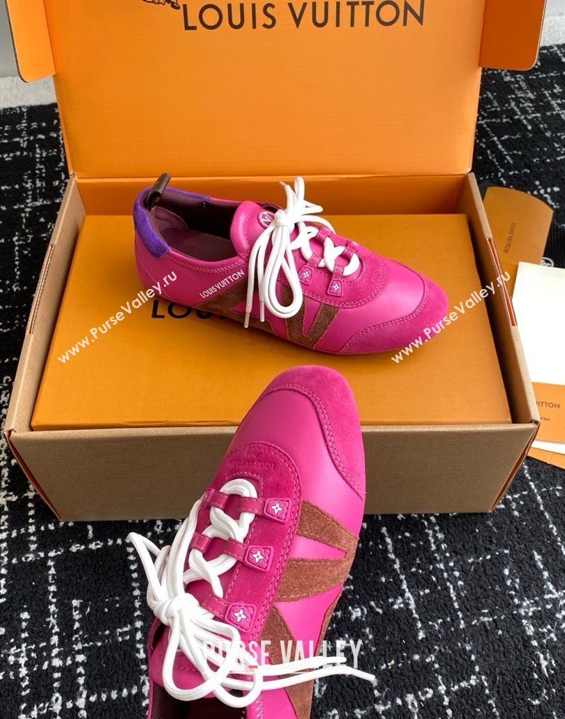 Louis Vuitton LV Sneakerina in Suede and Lambskin Fuchsia 2025 (BLD-25042809)