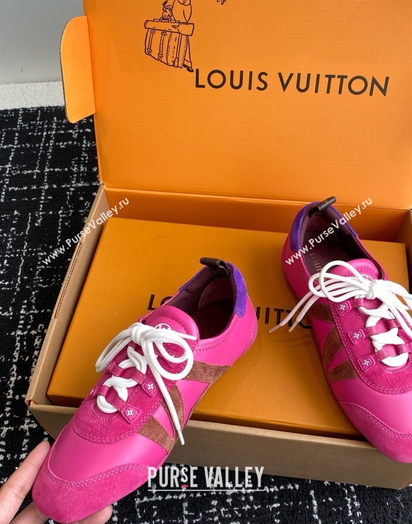 Louis Vuitton LV Sneakerina in Suede and Lambskin Fuchsia 2025 (BLD-25042809)