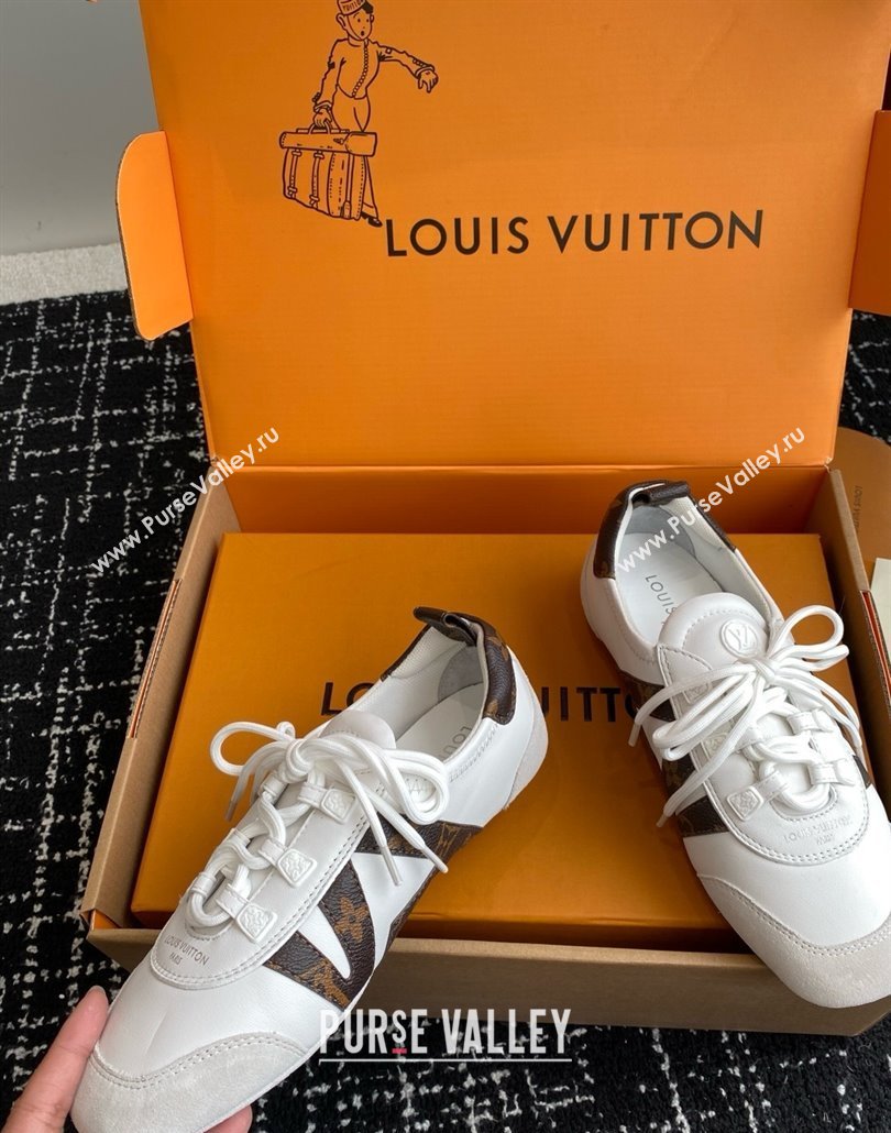 Louis Vuitton LV Sneakerina in Suede and Lambskin White 2025 (BLD-25042801)