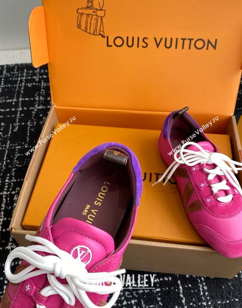 Louis Vuitton LV Sneakerina in Suede and Lambskin Fuchsia 2025 (BLD-25042809)