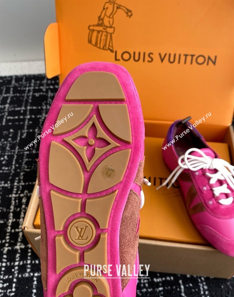 Louis Vuitton LV Sneakerina in Suede and Lambskin Fuchsia 2025 (BLD-25042809)