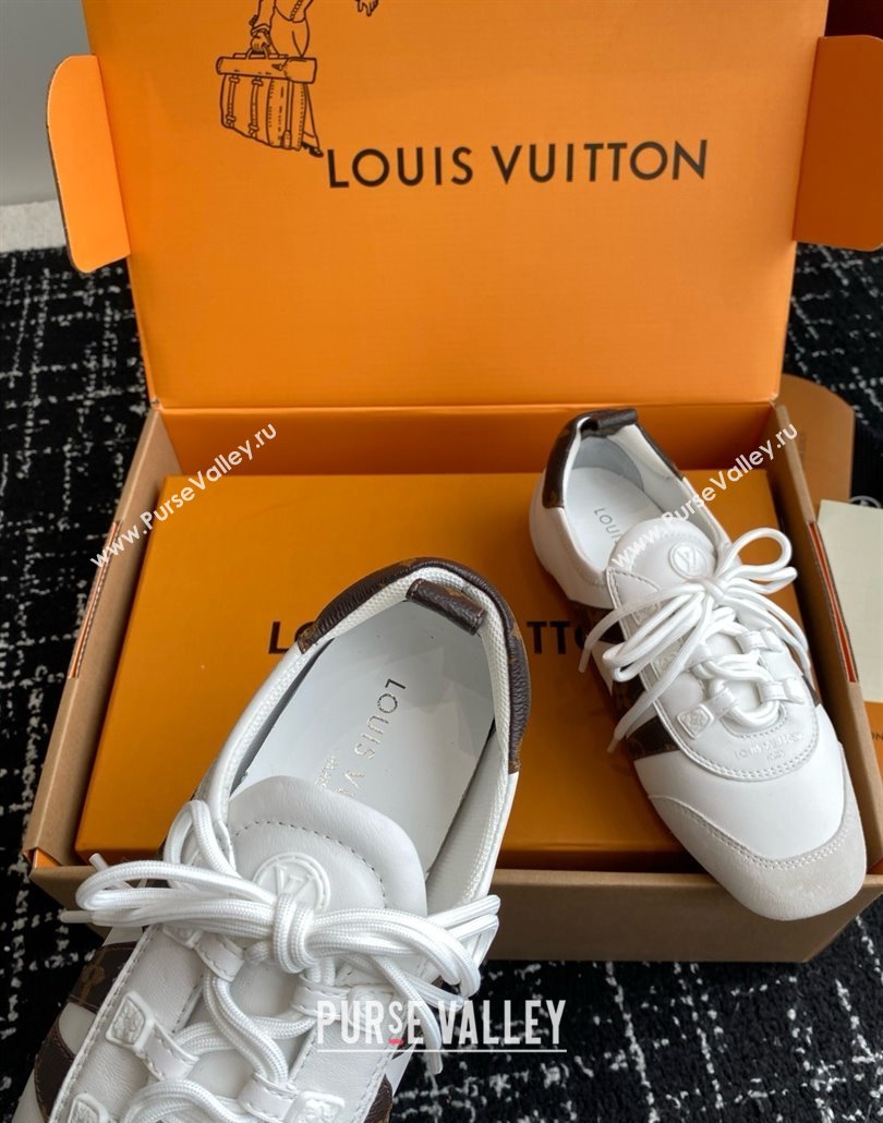 Louis Vuitton LV Sneakerina in Suede and Lambskin White 2025 (BLD-25042801)