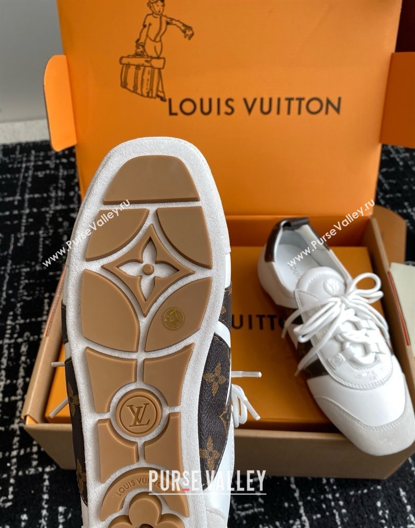 Louis Vuitton LV Sneakerina in Suede and Lambskin White 2025 (BLD-25042801)