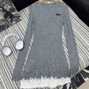 Miu Miu Dress M042821 Gray 2025 (Q-25042821)