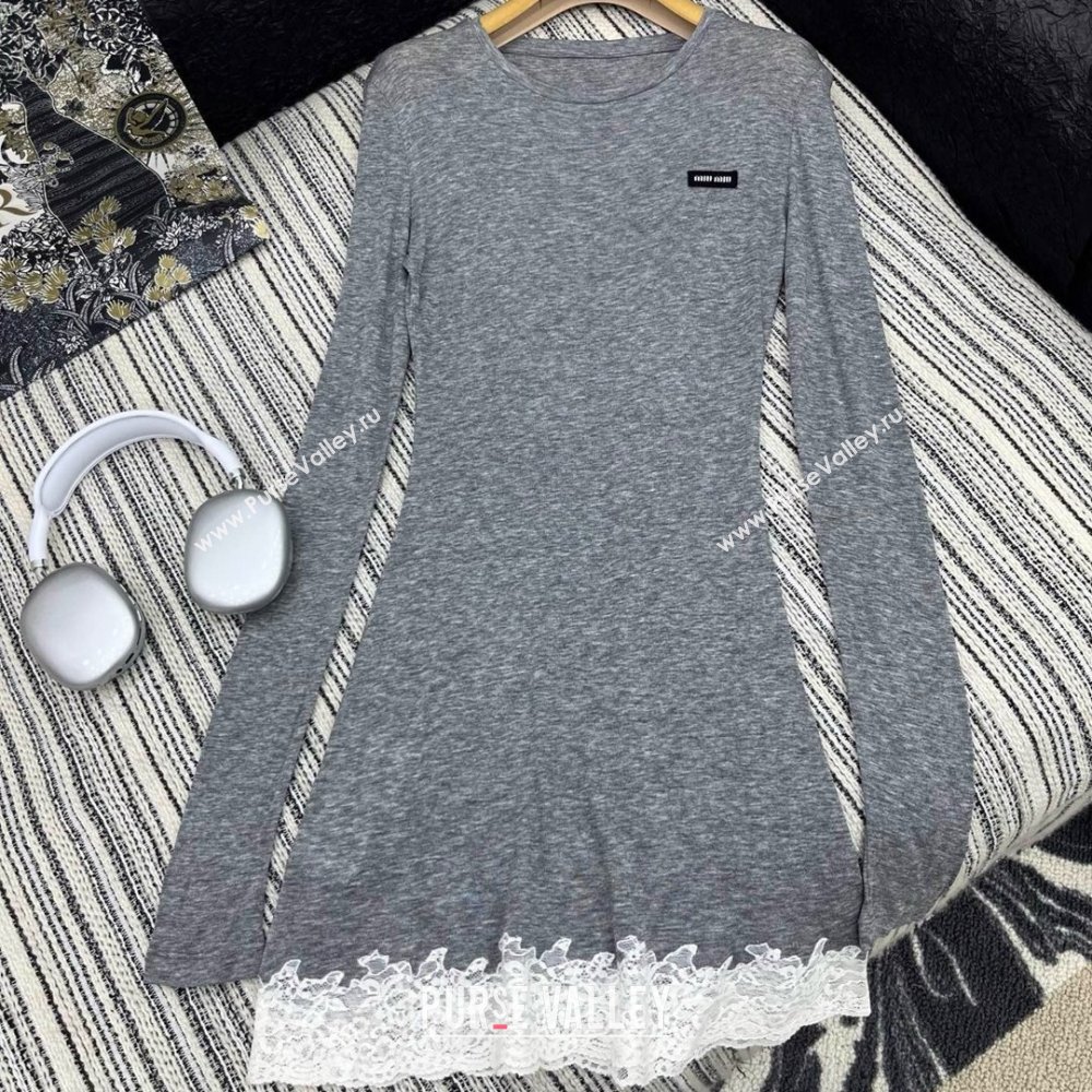Miu Miu Dress M042821 Gray 2025 (Q-25042821)