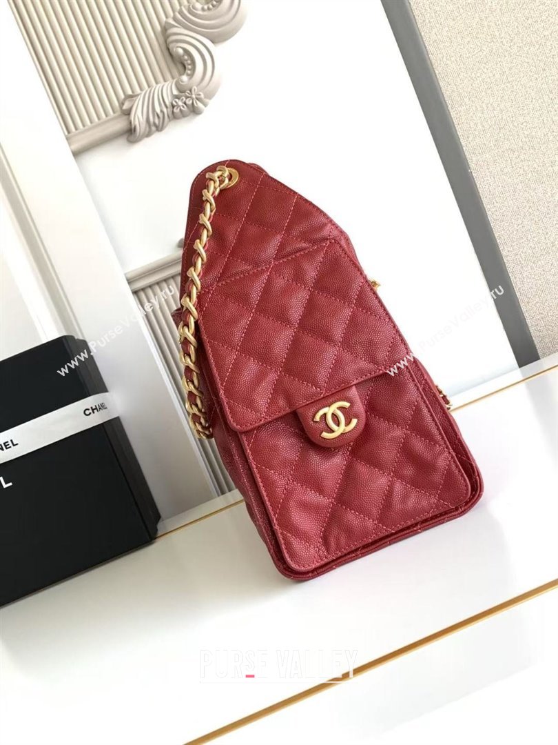 Chanel 25 Small Handbag in Grained Calfskin AS5293 Burgundy Spring-Summer 2025 (YEZI-25050603)