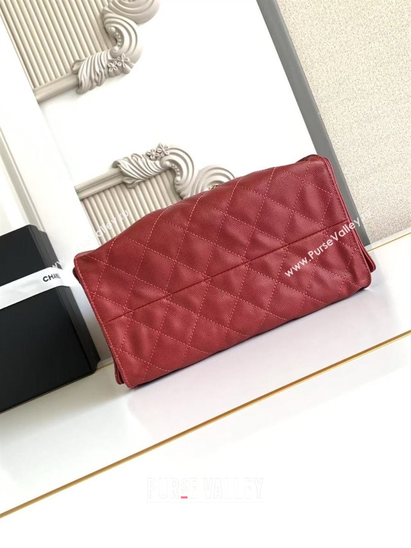 Chanel 25 Small Handbag in Grained Calfskin AS5293 Burgundy Spring-Summer 2025 (YEZI-25050603)