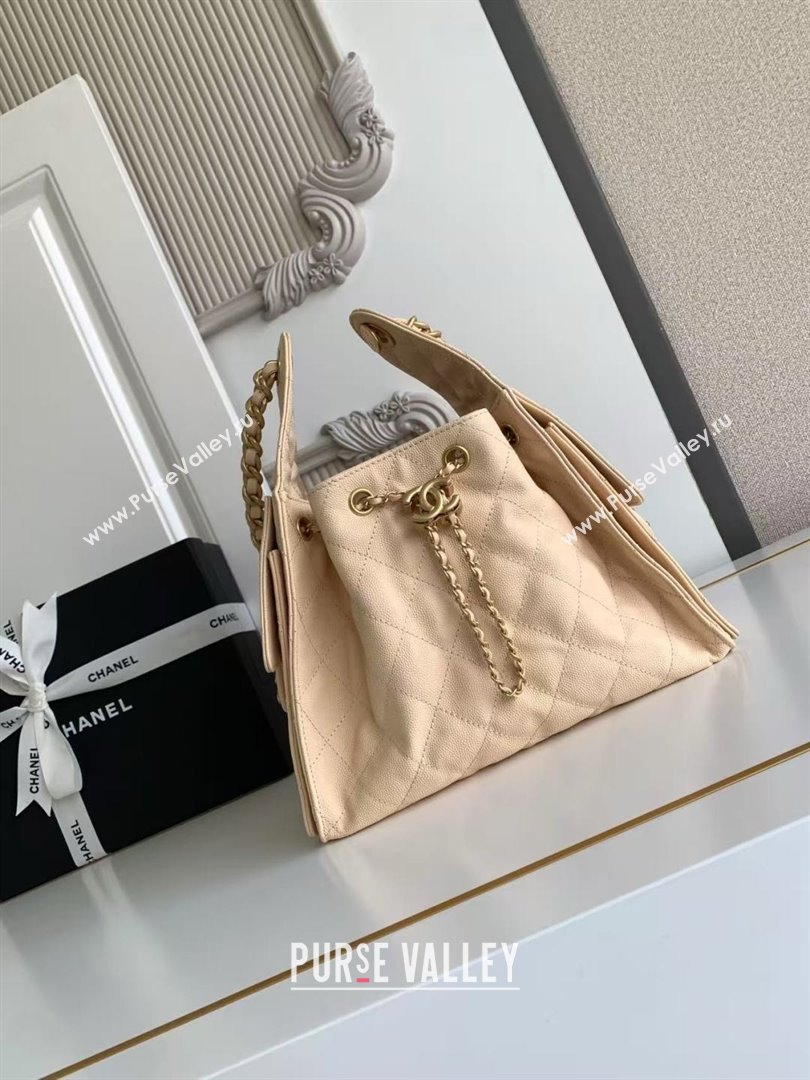 Chanel 25 Small Handbag in Grained Calfskin AS5293 Beige Spring-Summer 2025 (YEZI-25050604)
