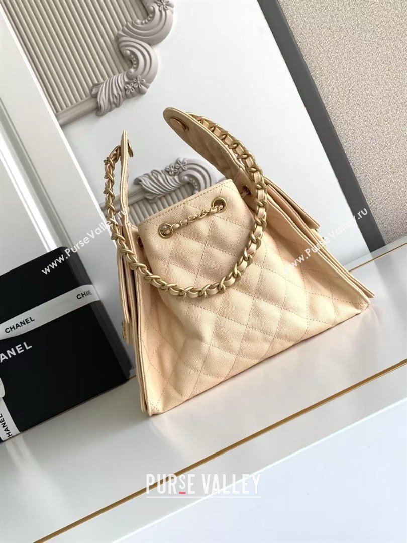 Chanel 25 Small Handbag in Grained Calfskin AS5293 Beige Spring-Summer 2025 (YEZI-25050604)