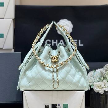 Chanel 25 Small Handbag in Grained Calfskin AS5293 Light Green Spring-Summer 2025 Top Quality (SHUNY-25050613)