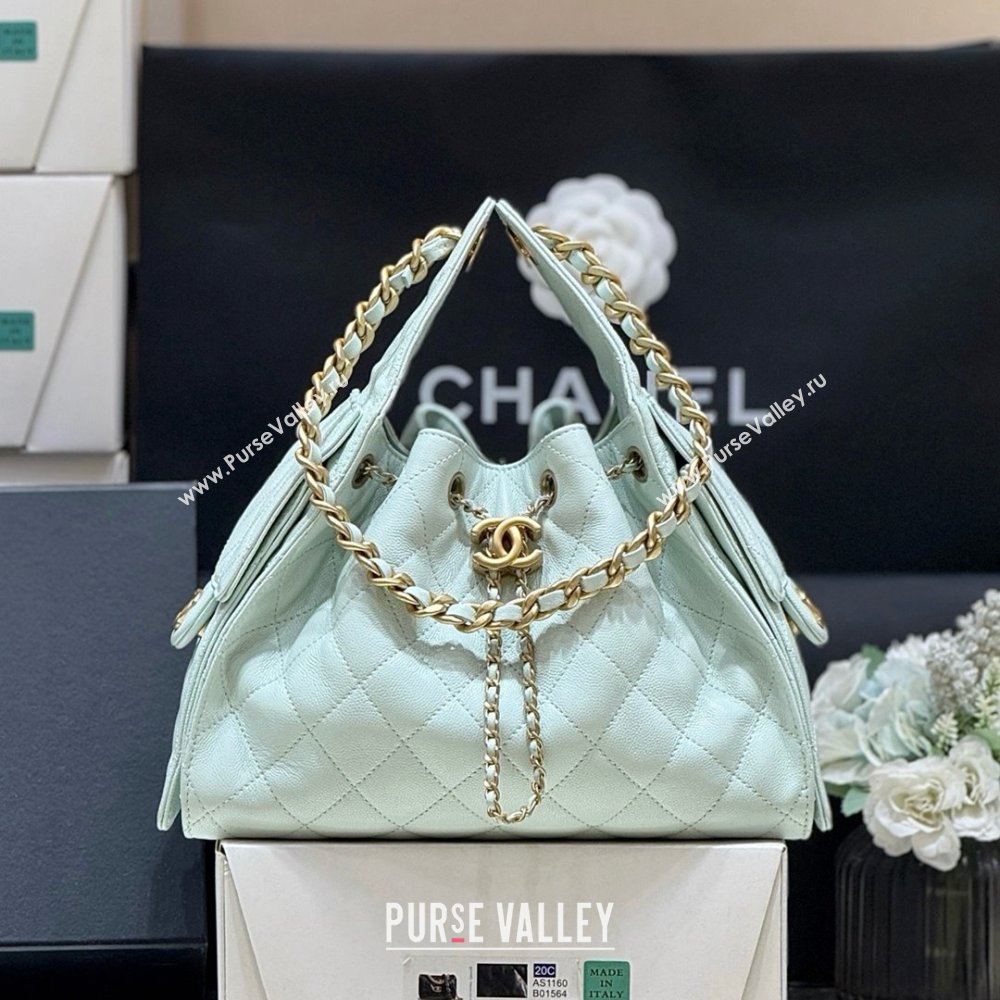 Chanel 25 Small Handbag in Grained Calfskin AS5293 Light Green Spring-Summer 2025 Top Quality (SHUNY-25050613)