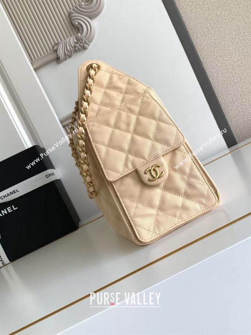 Chanel 25 Small Handbag in Grained Calfskin AS5293 Beige Spring-Summer 2025 (YEZI-25050604)