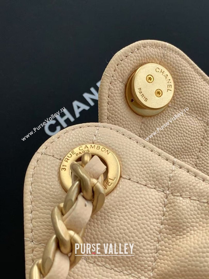 Chanel 25 Small Handbag in Grained Calfskin AS5293 Beige Spring-Summer 2025 (YEZI-25050604)