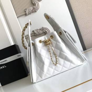 Chanel 25 Small Handbag in Grained Calfskin AS5293 White Spring-Summer 2025 (YEZI-25050606)