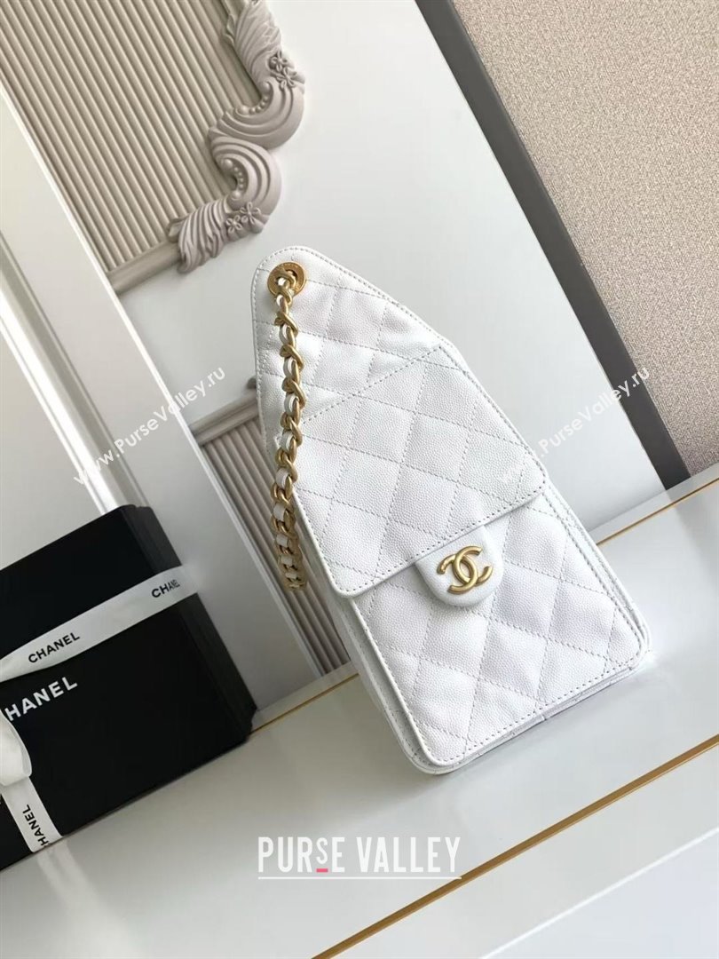 Chanel 25 Small Handbag in Grained Calfskin AS5293 White Spring-Summer 2025 (YEZI-25050606)
