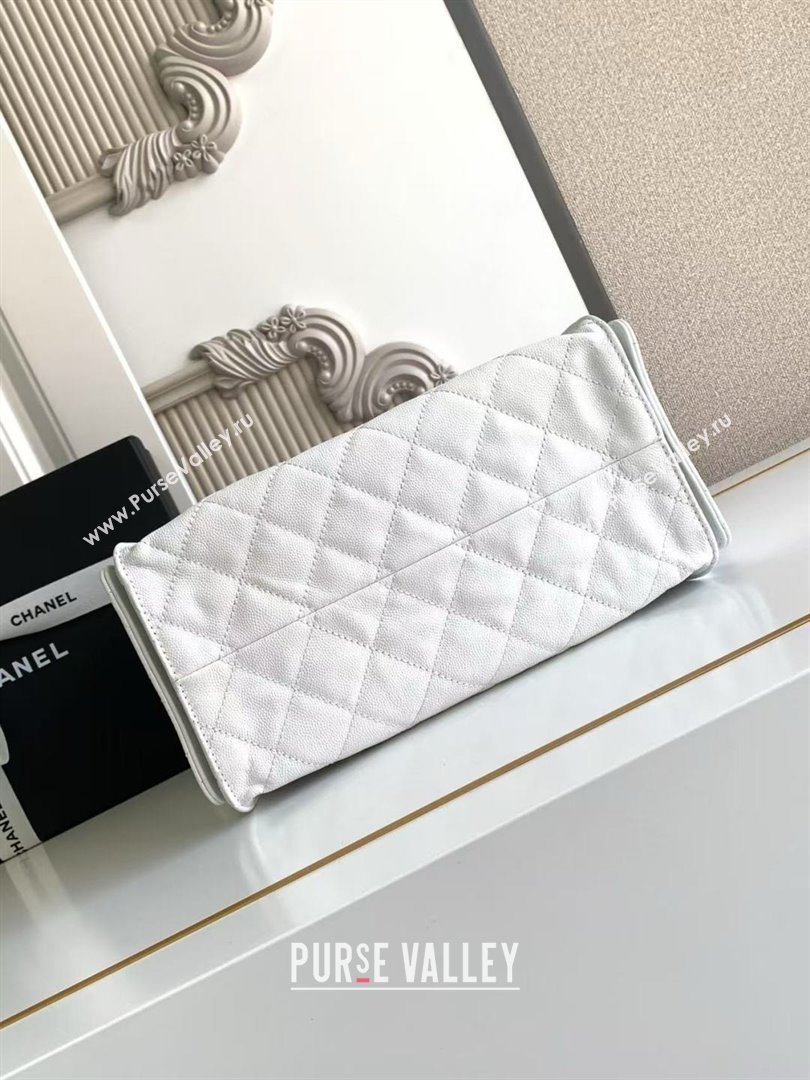 Chanel 25 Small Handbag in Grained Calfskin AS5293 White Spring-Summer 2025 (YEZI-25050606)