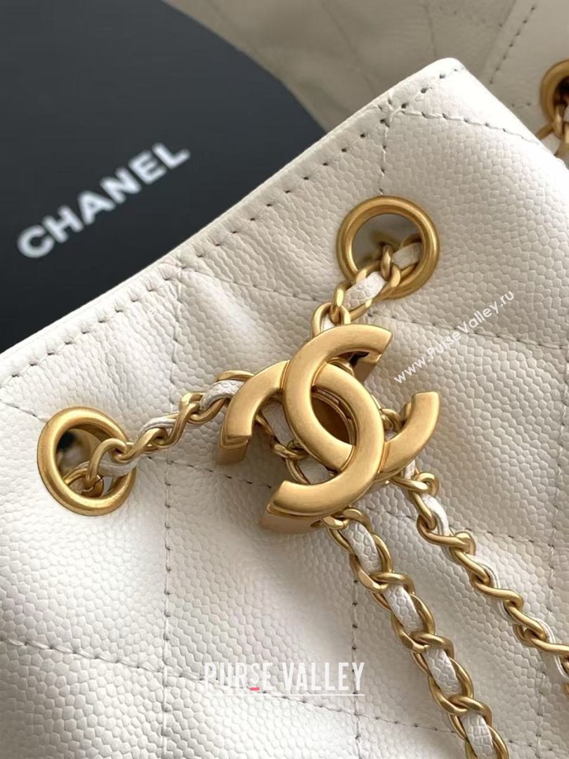 Chanel 25 Small Handbag in Grained Calfskin AS5293 White Spring-Summer 2025 (YEZI-25050606)