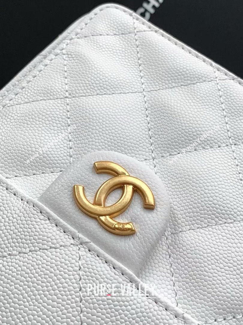 Chanel 25 Small Handbag in Grained Calfskin AS5293 White Spring-Summer 2025 (YEZI-25050606)