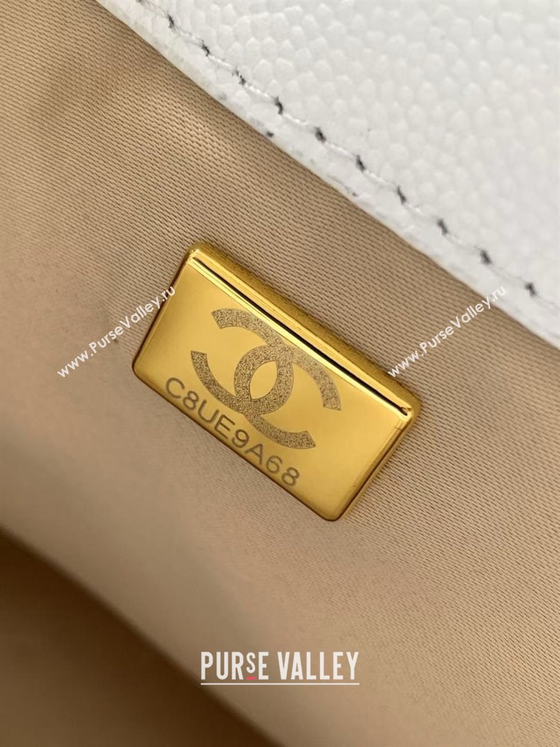 Chanel 25 Small Handbag in Grained Calfskin AS5293 White Spring-Summer 2025 (YEZI-25050606)