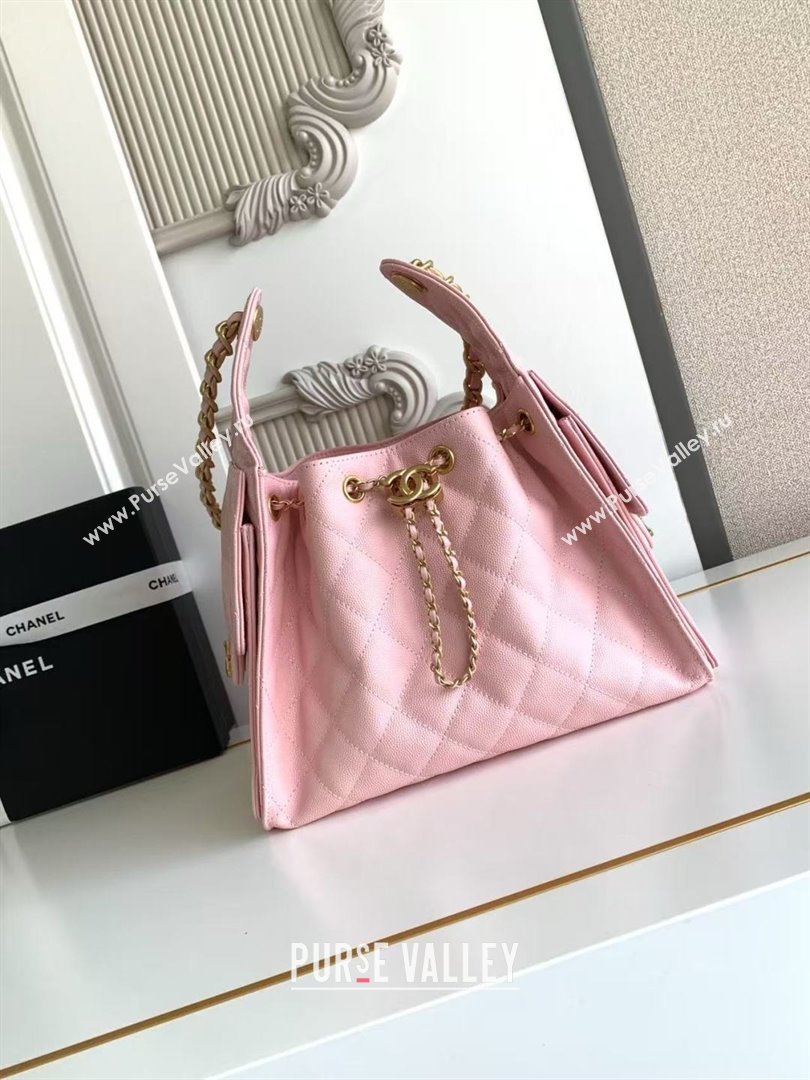 Chanel 25 Small Handbag in Grained Calfskin AS5293 Pink Spring-Summer 2025 (YEZI-24050608)