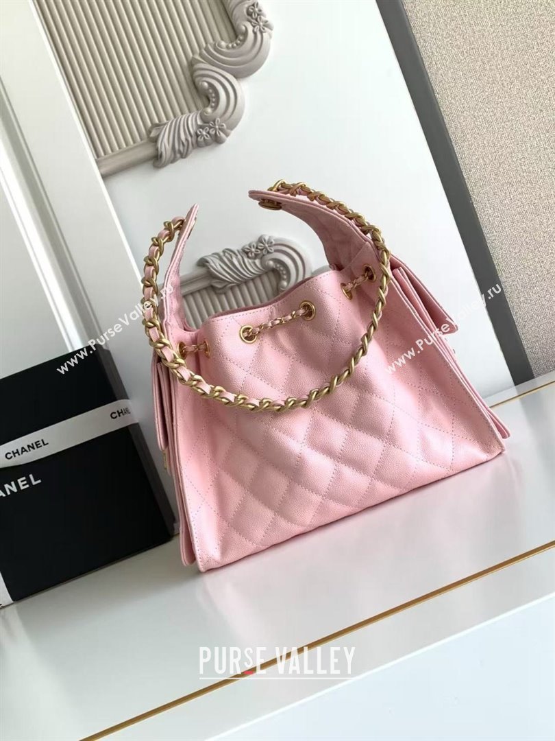 Chanel 25 Small Handbag in Grained Calfskin AS5293 Pink Spring-Summer 2025 (YEZI-24050608)