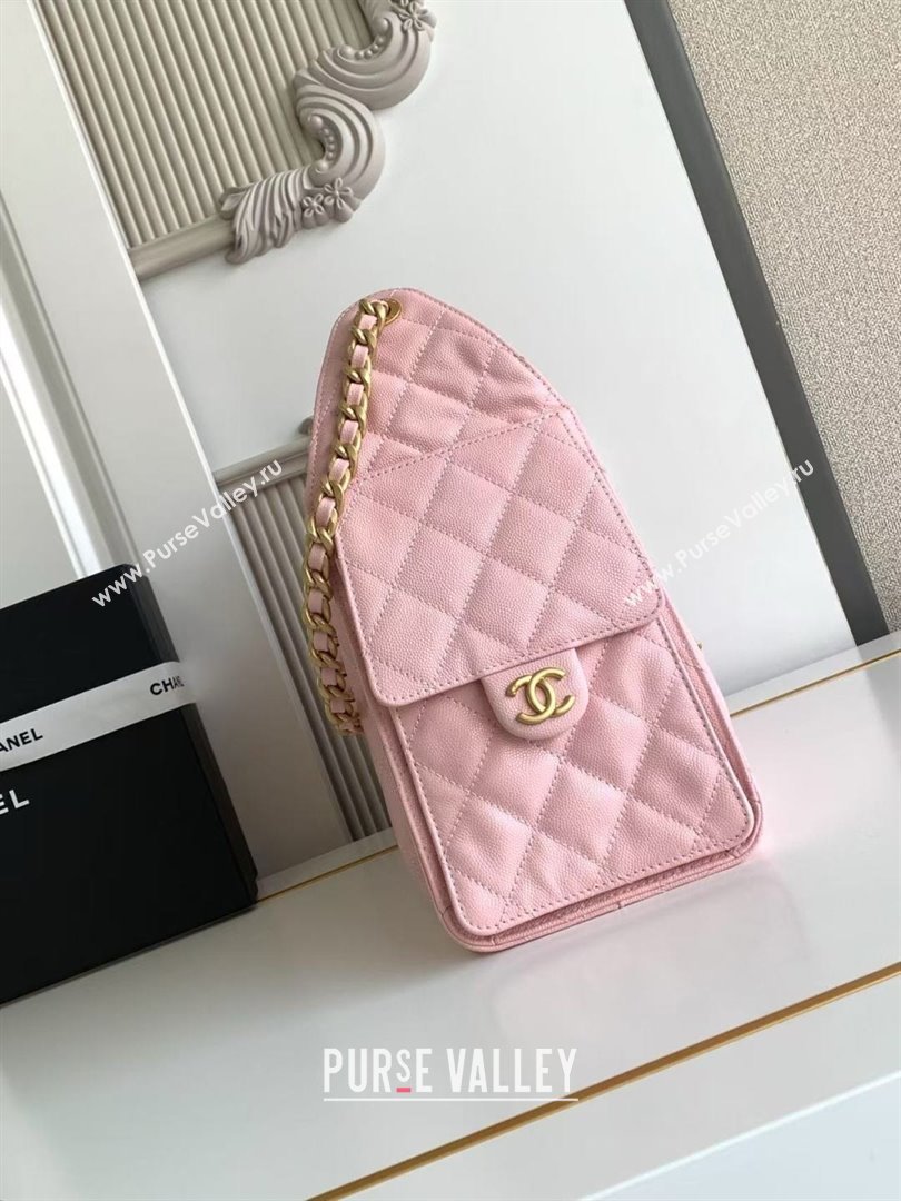 Chanel 25 Small Handbag in Grained Calfskin AS5293 Pink Spring-Summer 2025 (YEZI-24050608)