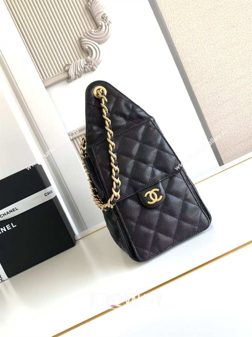 Chanel 25 Small Handbag in Grained Calfskin AS5293 Black Spring-Summer 2025 (YEZI-25050607)