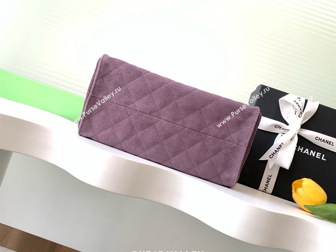Chanel 25 Small Handbag in Suede AS5293 Purple Spring-Summer 2025 (YEZI-25050610)