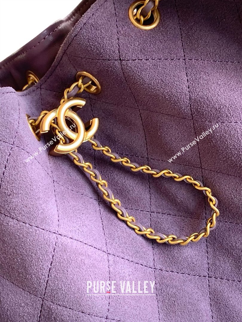 Chanel 25 Small Handbag in Suede AS5293 Purple Spring-Summer 2025 (YEZI-25050610)