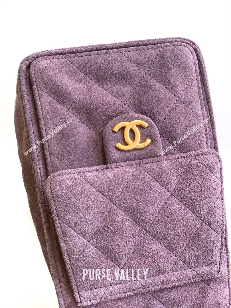 Chanel 25 Small Handbag in Suede AS5293 Purple Spring-Summer 2025 (YEZI-25050610)
