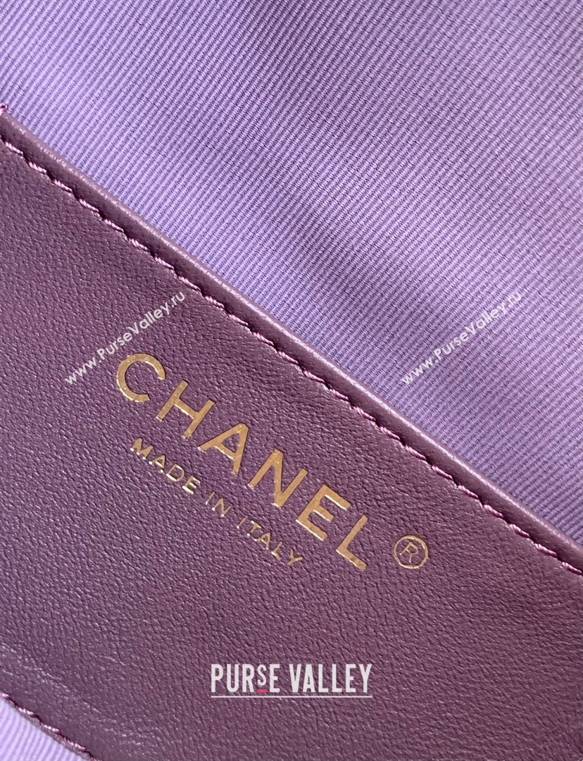 Chanel 25 Small Handbag in Suede AS5293 Purple Spring-Summer 2025 (YEZI-25050610)
