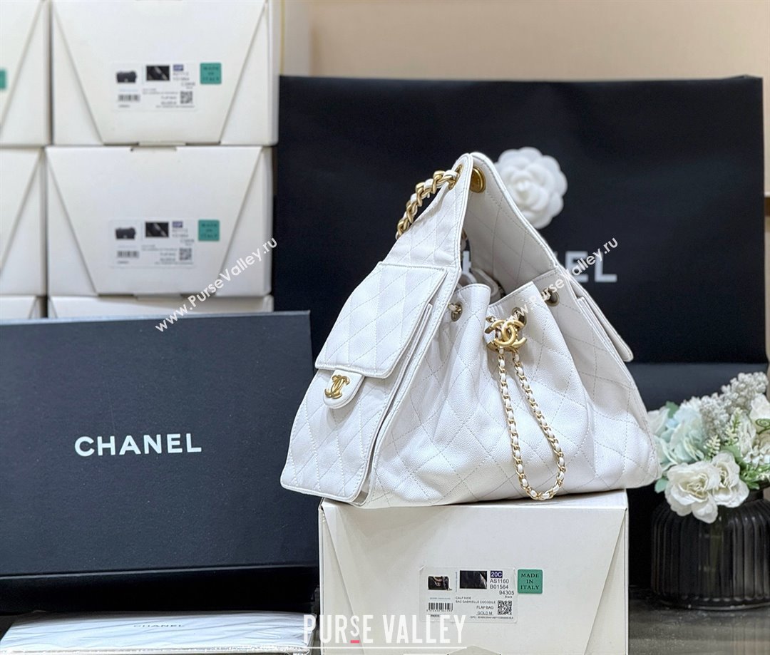 Chanel 25 Small Handbag in Grained Calfskin AS5293 White Spring-Summer 2025 Top Quality (SHUNY-25050614)