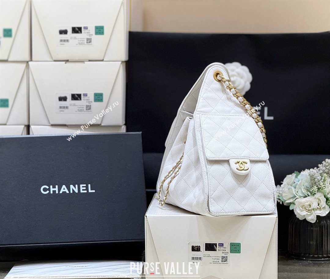Chanel 25 Small Handbag in Grained Calfskin AS5293 White Spring-Summer 2025 Top Quality (SHUNY-25050614)