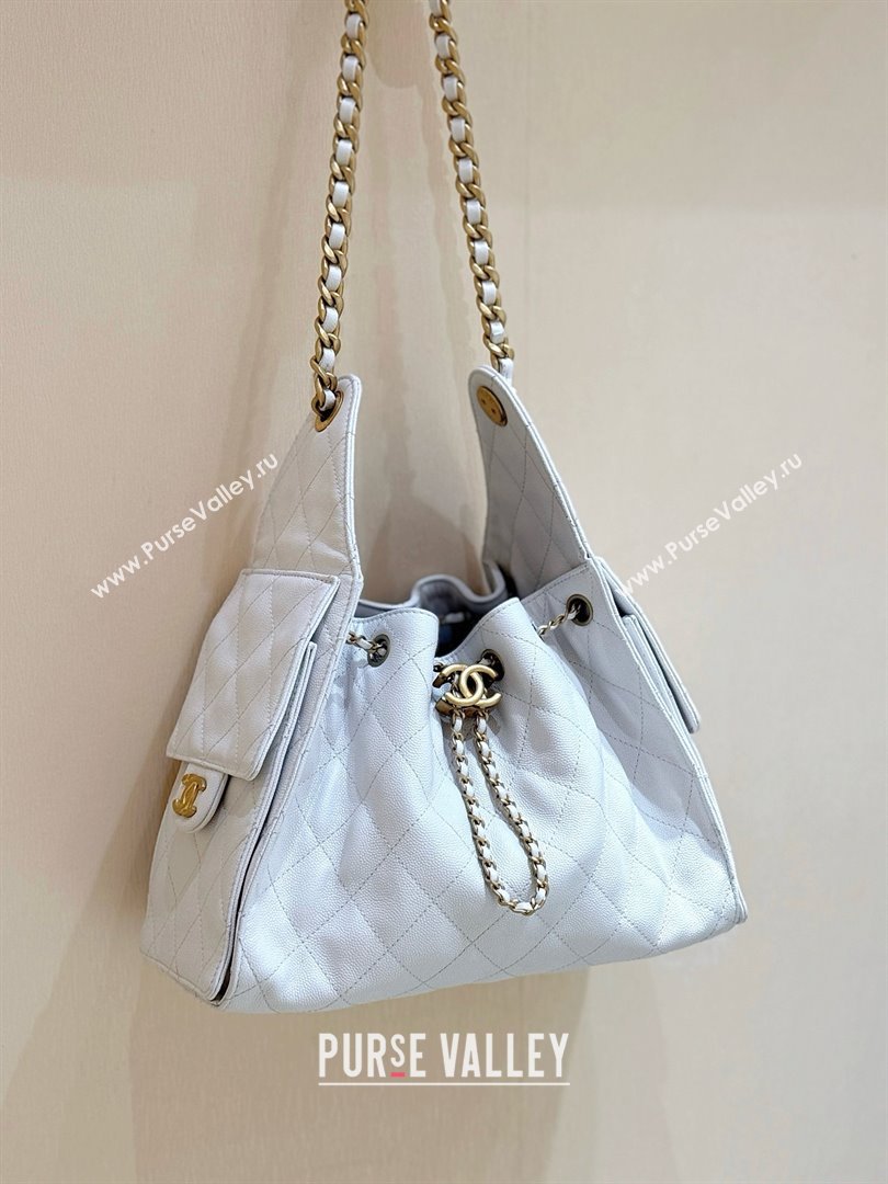 Chanel 25 Small Handbag in Grained Calfskin AS5293 White Spring-Summer 2025 Top Quality (SHUNY-25050614)