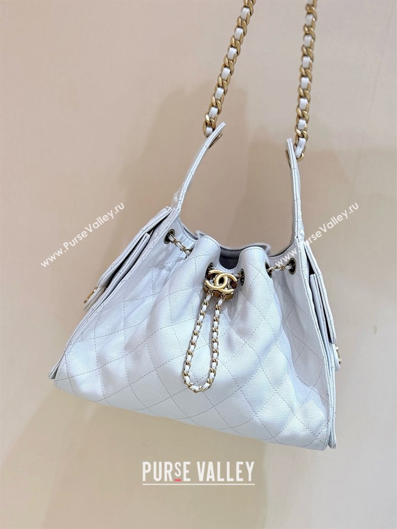 Chanel 25 Small Handbag in Grained Calfskin AS5293 White Spring-Summer 2025 Top Quality (SHUNY-25050614)