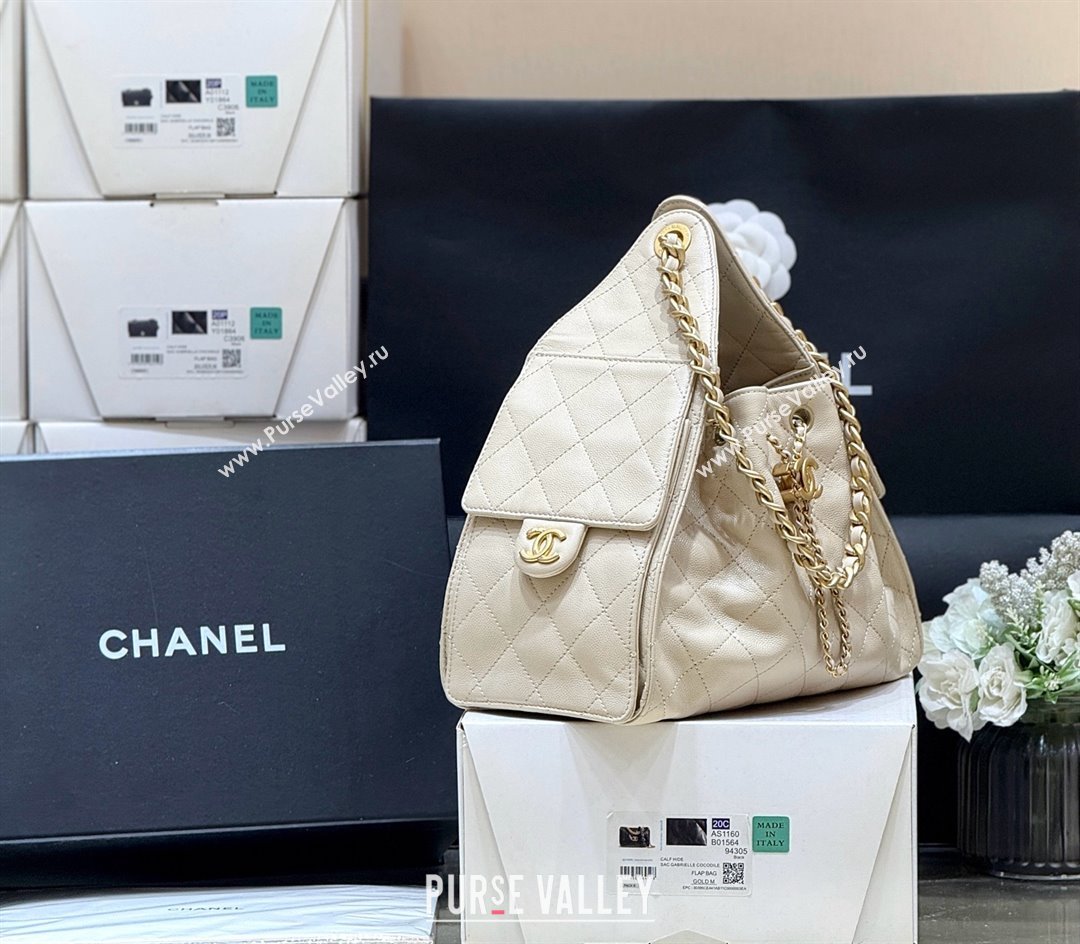 Chanel 25 Small Handbag in Grained Calfskin AS5293 Beige Spring-Summer 2025 Top Quality (SHUNY-25050615)
