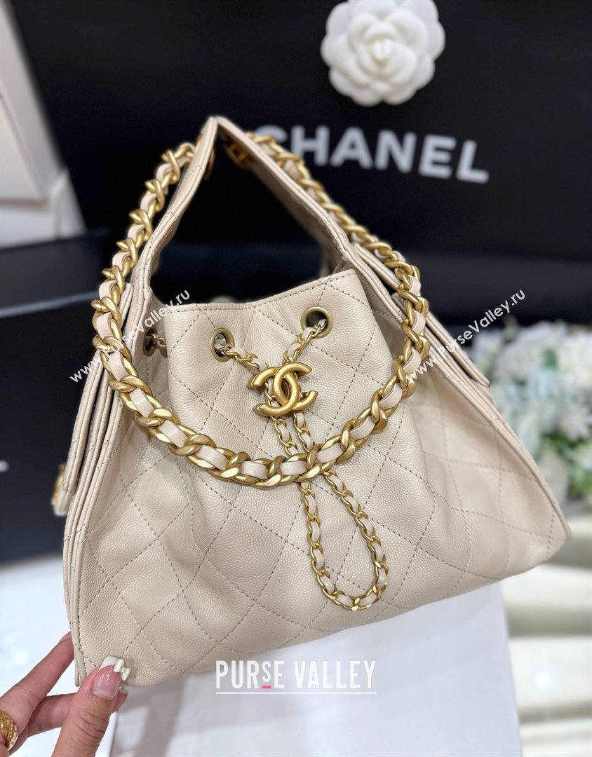 Chanel 25 Small Handbag in Grained Calfskin AS5293 Beige Spring-Summer 2025 Top Quality (SHUNY-25050615)
