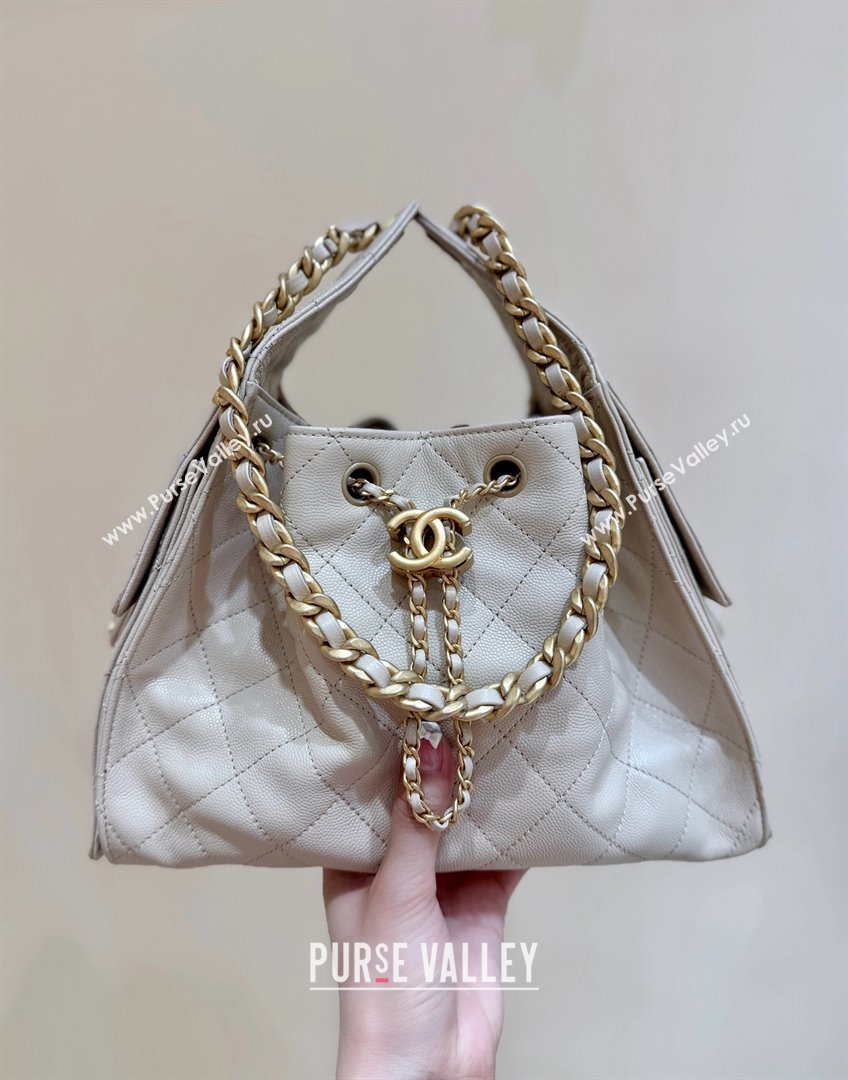 Chanel 25 Small Handbag in Grained Calfskin AS5293 Beige Spring-Summer 2025 Top Quality (SHUNY-25050615)