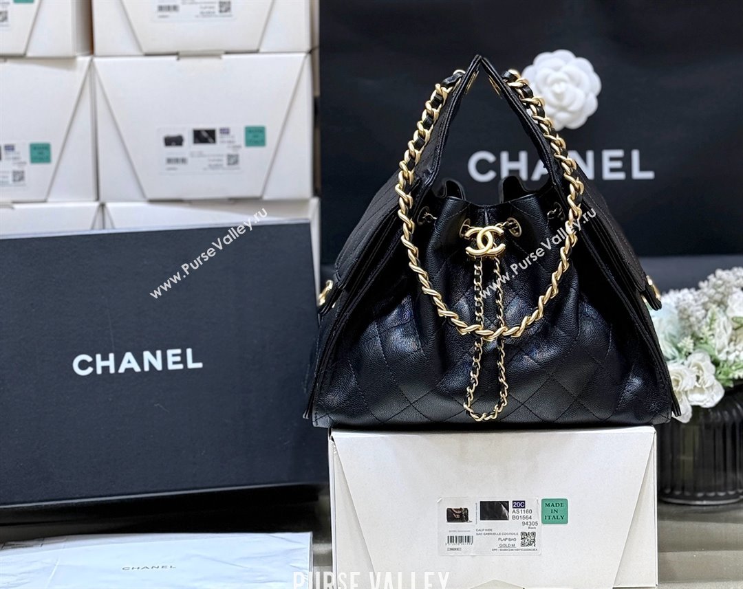Chanel 25 Small Handbag in Grained Calfskin AS5293 Black Spring-Summer 2025 Top Quality (SHUNY-25050618)