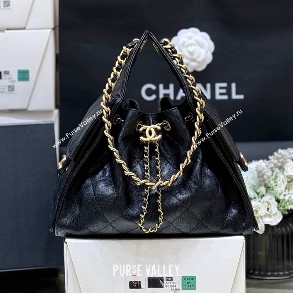 Chanel 25 Small Handbag in Grained Calfskin AS5293 Black Spring-Summer 2025 Top Quality (SHUNY-25050618)