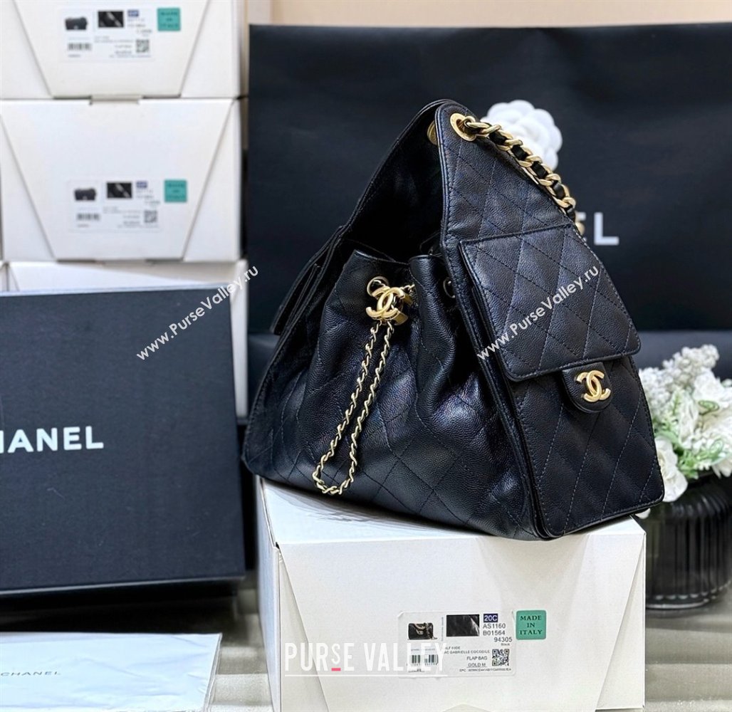 Chanel 25 Small Handbag in Grained Calfskin AS5293 Black Spring-Summer 2025 Top Quality (SHUNY-25050618)