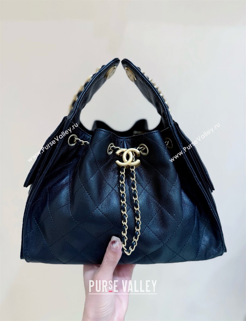 Chanel 25 Small Handbag in Grained Calfskin AS5293 Black Spring-Summer 2025 Top Quality (SHUNY-25050618)