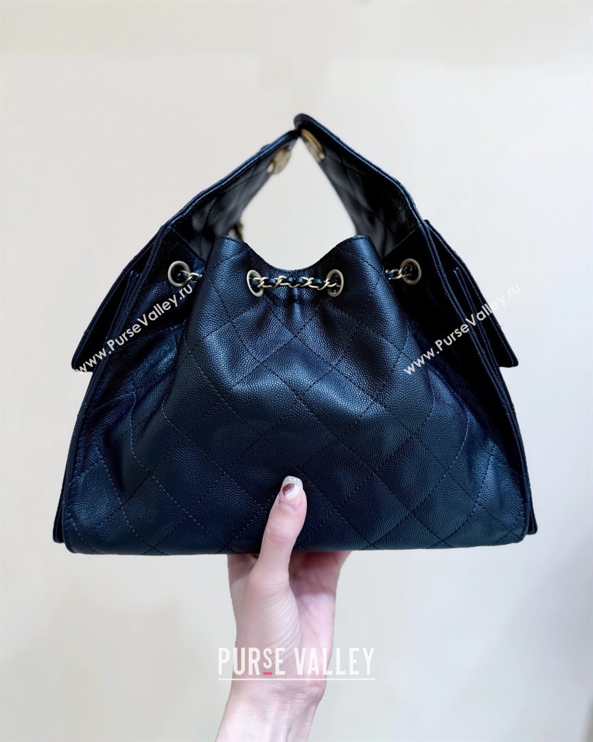 Chanel 25 Small Handbag in Grained Calfskin AS5293 Black Spring-Summer 2025 Top Quality (SHUNY-25050618)