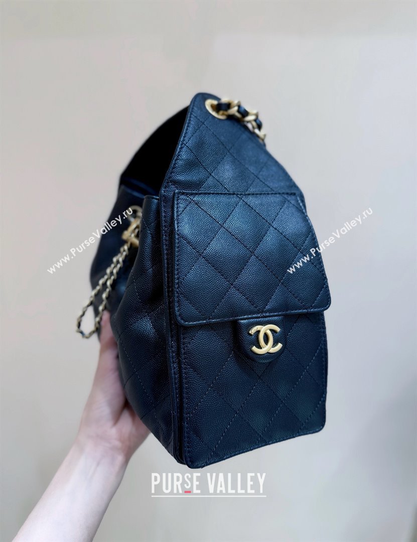 Chanel 25 Small Handbag in Grained Calfskin AS5293 Black Spring-Summer 2025 Top Quality (SHUNY-25050618)