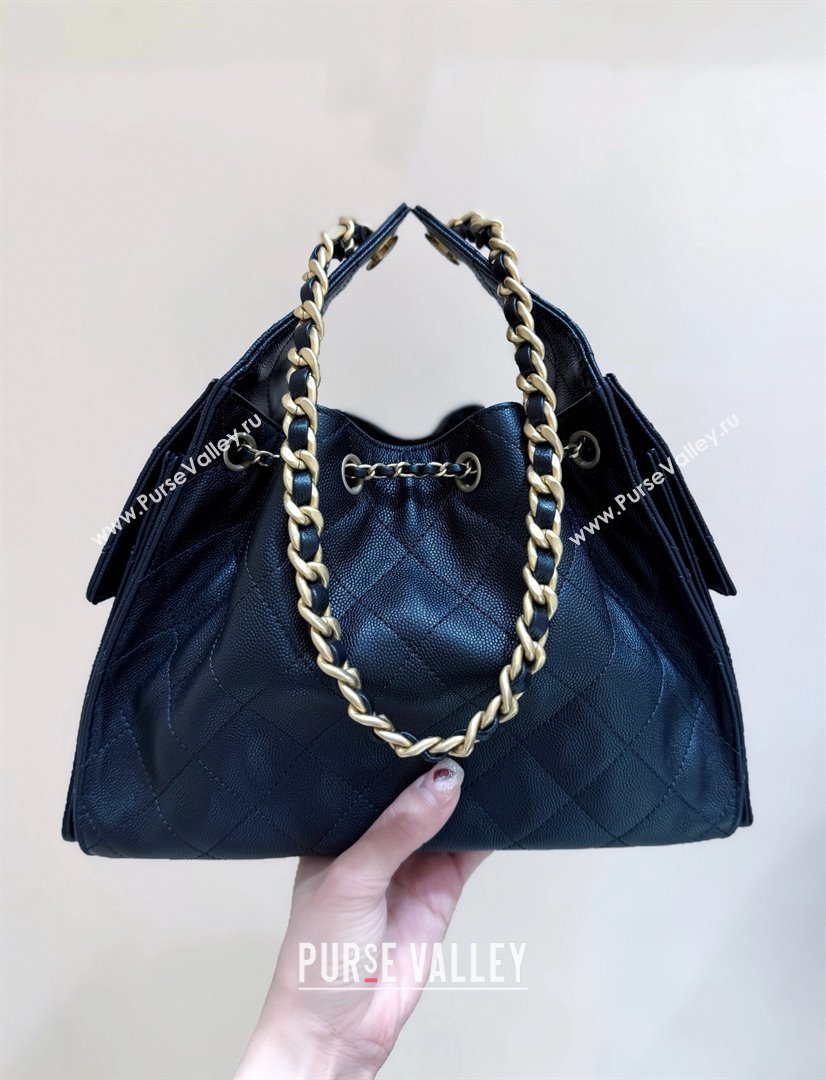 Chanel 25 Small Handbag in Grained Calfskin AS5293 Black Spring-Summer 2025 Top Quality (SHUNY-25050618)