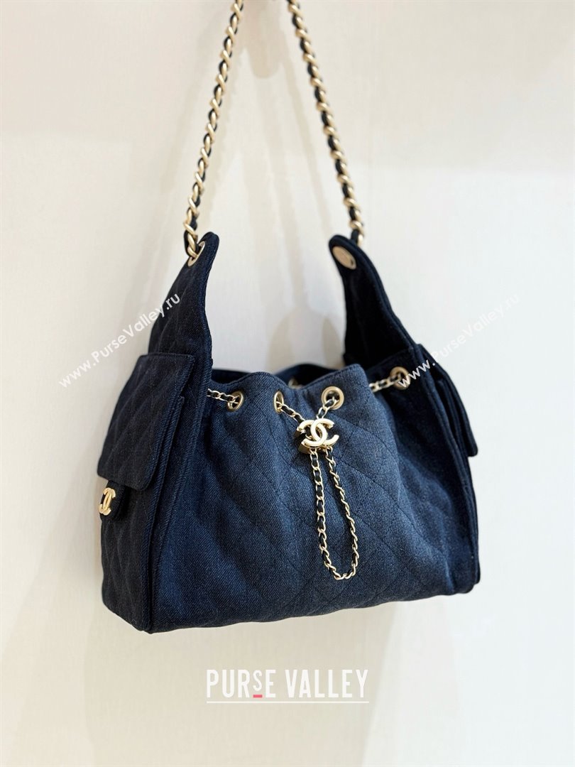 Chanel 25 Small Handbag in Deep Blue Denim AS5293 Spring-Summer 2025 Top Quality (SHUNY-25050616)