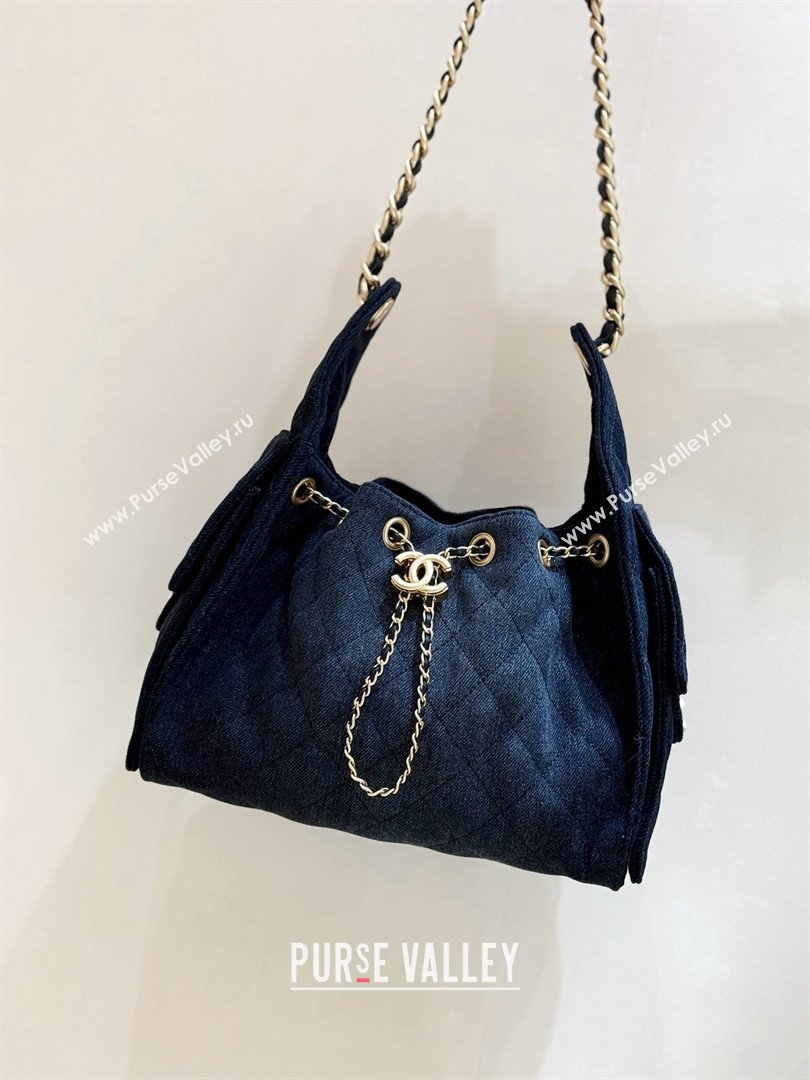 Chanel 25 Small Handbag in Deep Blue Denim AS5293 Spring-Summer 2025 Top Quality (SHUNY-25050616)