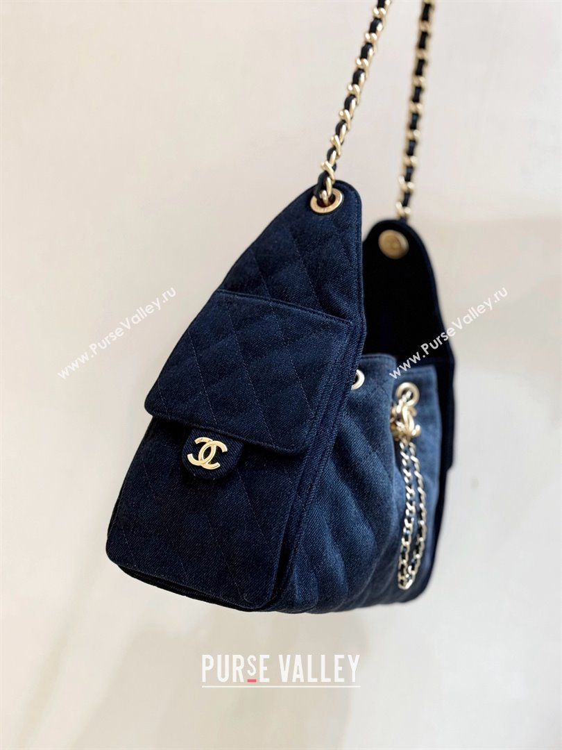 Chanel 25 Small Handbag in Deep Blue Denim AS5293 Spring-Summer 2025 Top Quality (SHUNY-25050616)