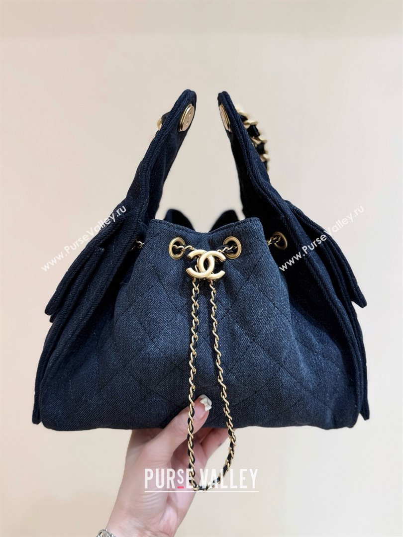 Chanel 25 Small Handbag in Deep Blue Denim AS5293 Spring-Summer 2025 Top Quality (SHUNY-25050616)