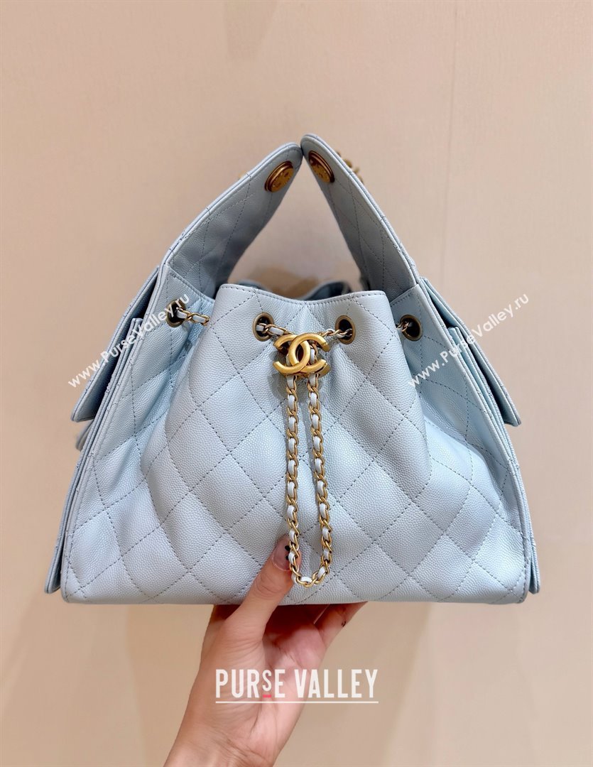 Chanel 25 Small Handbag in Grained Calfskin AS5293 Light Blue Spring-Summer 2025 Top Quality (SHUNY-25050612)